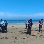 Marina realiza jornada de limpieza en playas de Tabasco