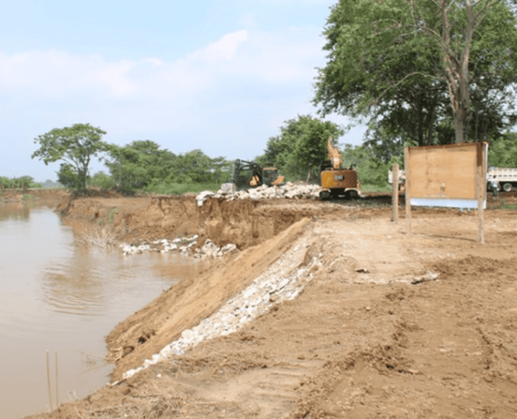Obras contra inundaciones en Tabasco