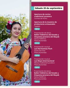 Este es el programa oficial de Yucatán en los Pinos el sábado 20 de septiembre.