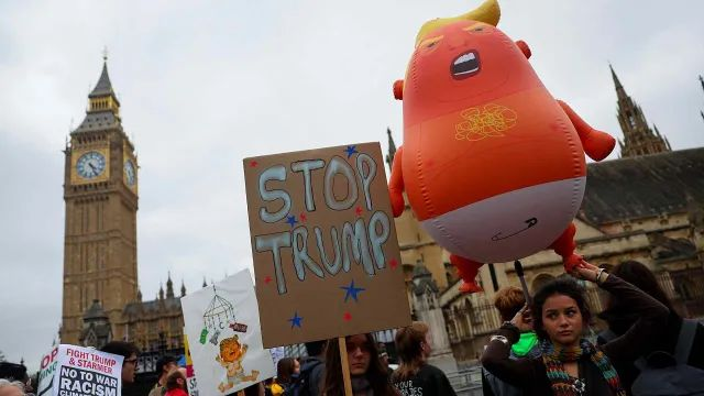 Protestas masivas en Londres contra Donald Trump