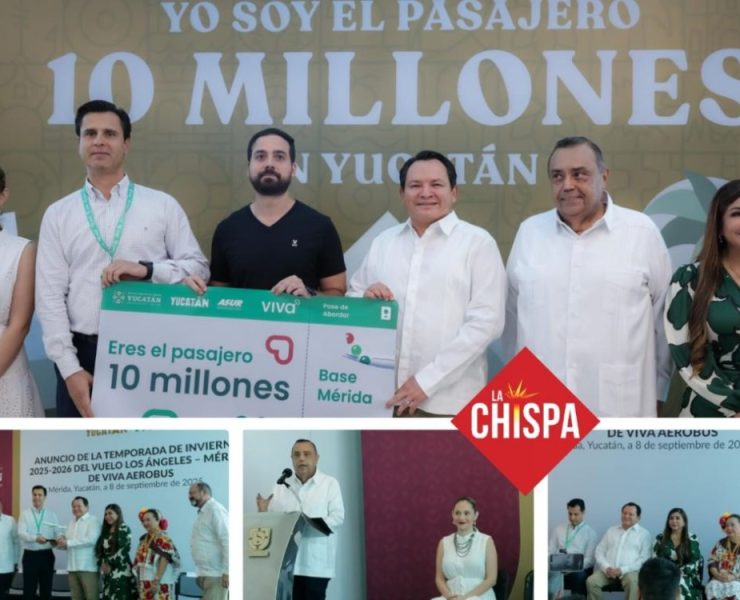 Viva Aerobús celebra al pasajero 10 millones y anuncia ruta directa Mérida–Los Ángeles