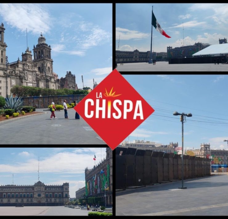 Refuerzan seguridad en el Centro Histórico previo a la marcha por Ayotzinapa