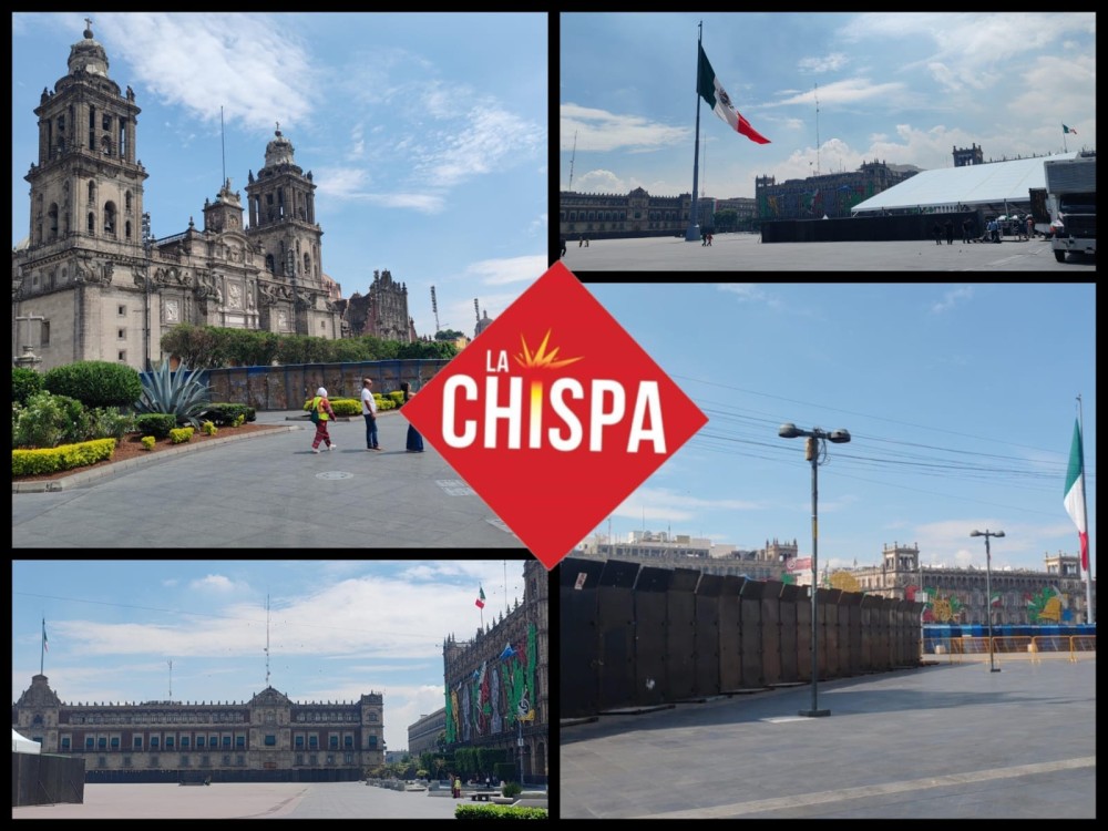 Refuerzan seguridad en el Centro Histórico previo a la marcha por Ayotzinapa