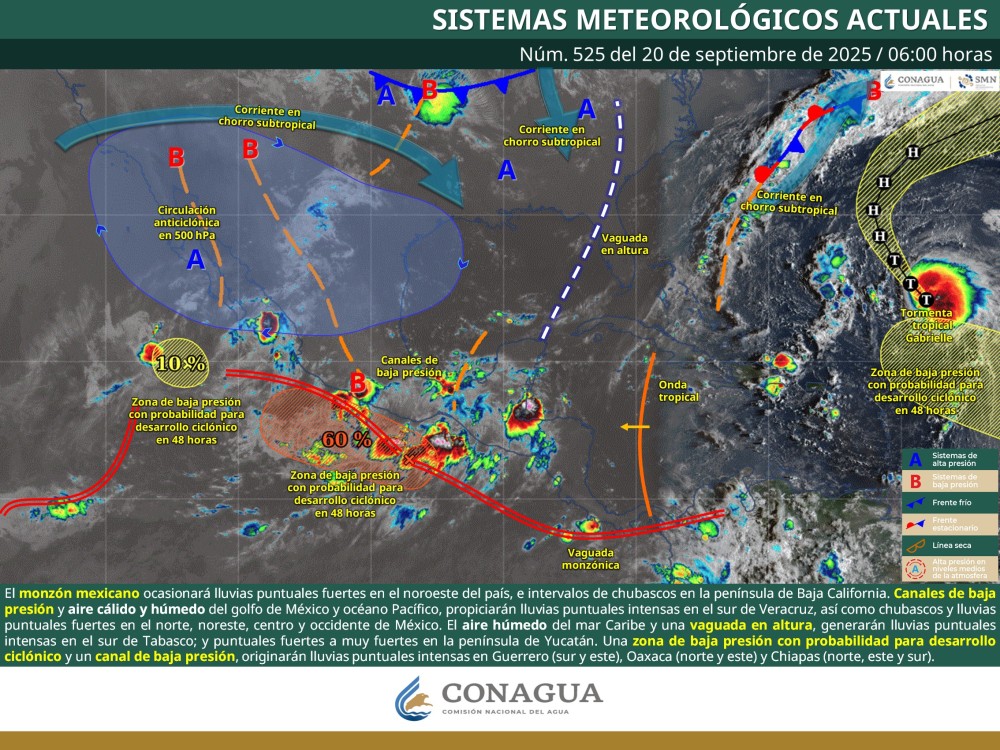 México bajo alerta por lluvias intensas: pronostican deslaves, inundaciones y altas temperaturas en varias regiones