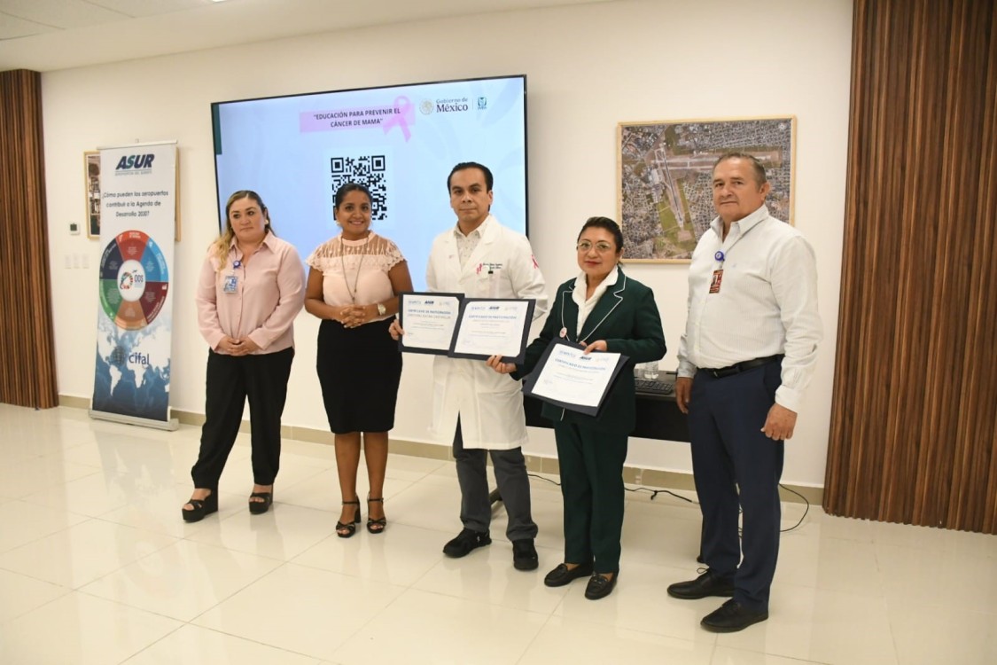 Uniendo fuerzas: Aeropuerto de Mérida, IMSS y CIFAL contra el cáncer de mama