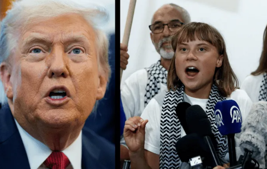 Trump arremete contra Greta Thunberg por su participación en la Flotilla Global Sumud