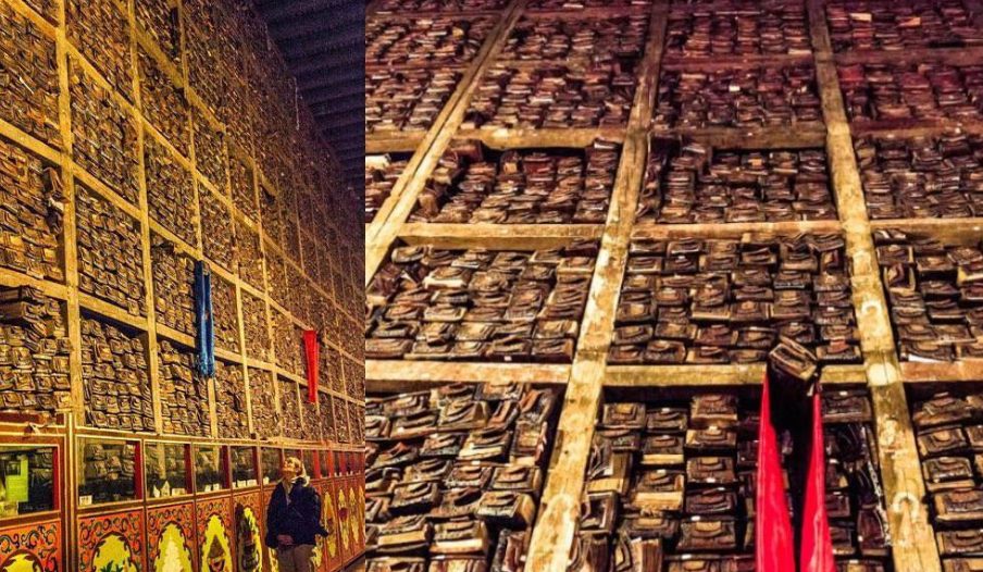 Descubren antigua biblioteca en el Tíbet, miles de pergaminos estaban dentro