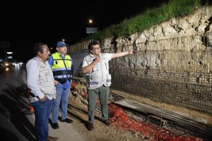 El muro de contención del paso elevado de City Center ya alcanza un 80% de avance, parte clave de la modernización vial.