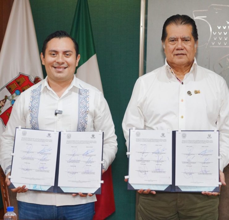 Firman convenio CCYTET y la UJAT