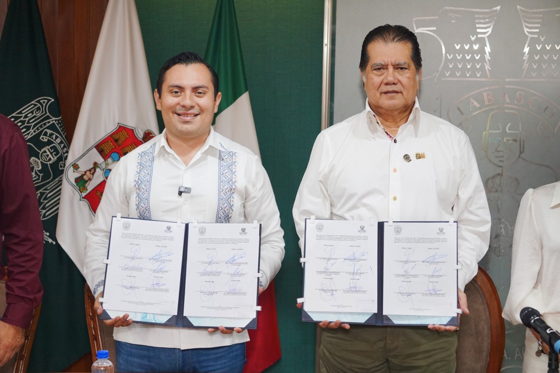 Firman convenio CCYTET y la UJAT