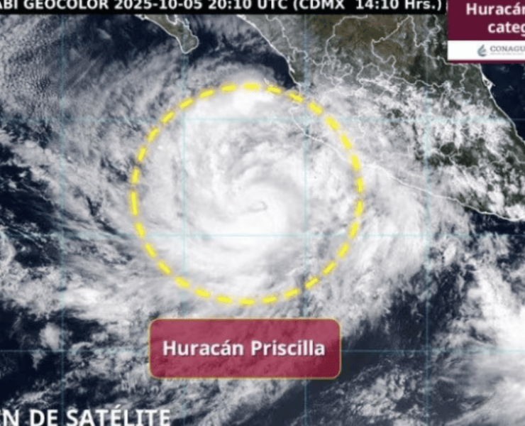 Priscilla se convierte en huracán frente a las costas de Jalisco