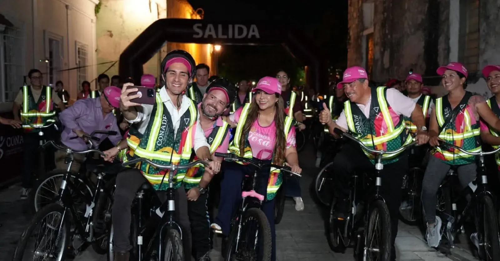 Rodada “Ponte Pila” une a yucatecos con energía y corazón rosa