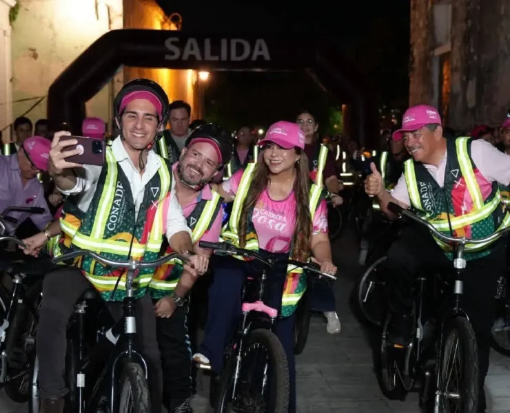 Rodada “Ponte Pila” une a yucatecos con energía y corazón rosa