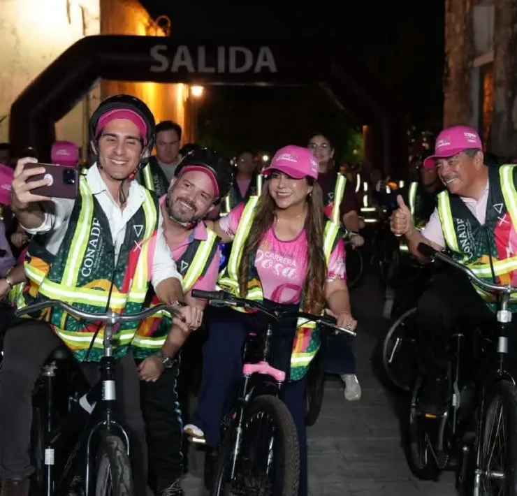 Rodada “Ponte Pila” une a yucatecos con energía y corazón rosa