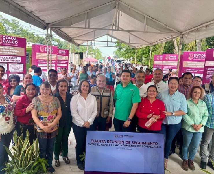 Supervisan obras públicas en Comalcalco