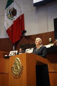Camino Farjat resalta la paridad de género en el poder público y el compromiso de construir un México más justo e igualitario.