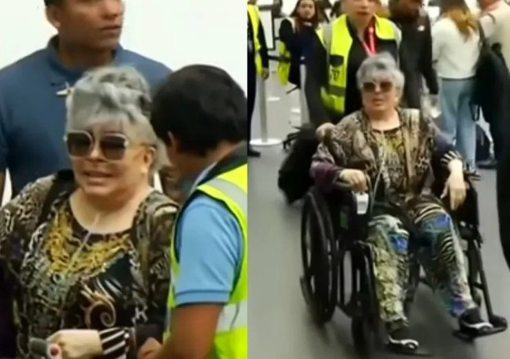 Verónica Castro aparece con oxígeno en sillas de ruedas y estalla por pregunta sobre Yolanda