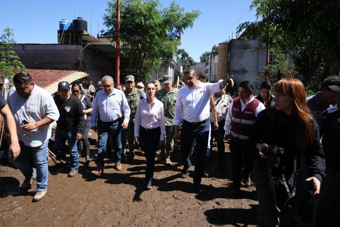 Sheinbaum reafirma apoyo total a familias afectadas por lluvias en Puebla: “Nadie quedará desamparado”