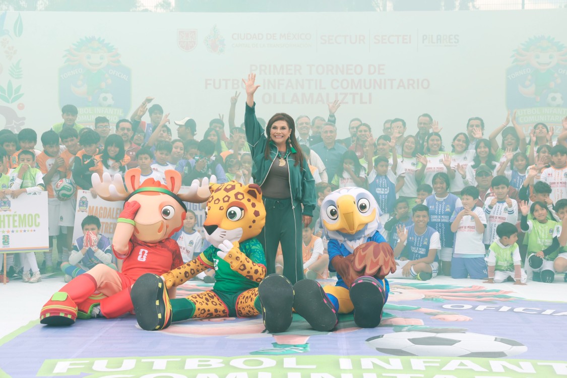 Clara Brugada impulsa valores e inclusión rumbo al Mundial 2026 con el torneo infantil y juvenil Ollamaliztli