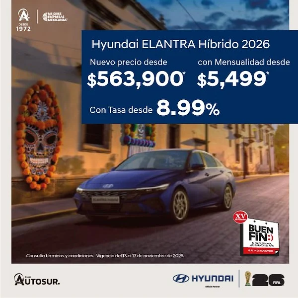 Promoción Hyundai elenatra buen fin 2025
