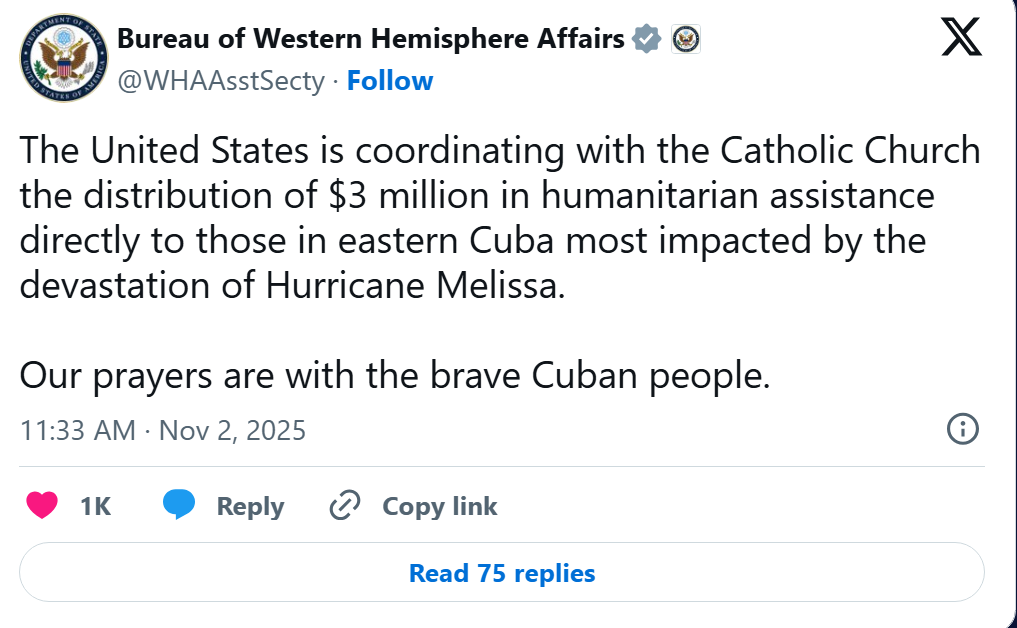 Cooperación inédita entre Estados Unidos y Cuba