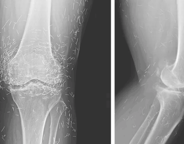 Mujer tenía "Hilos dorados" en las rodillas y se dio cuenta por el dolor