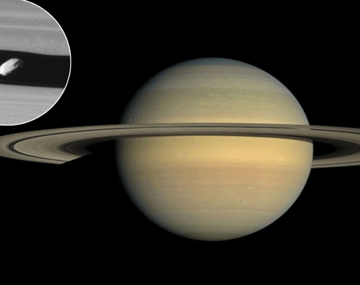 Una luna agita los anillos de Saturno: Impactante descubrimiento