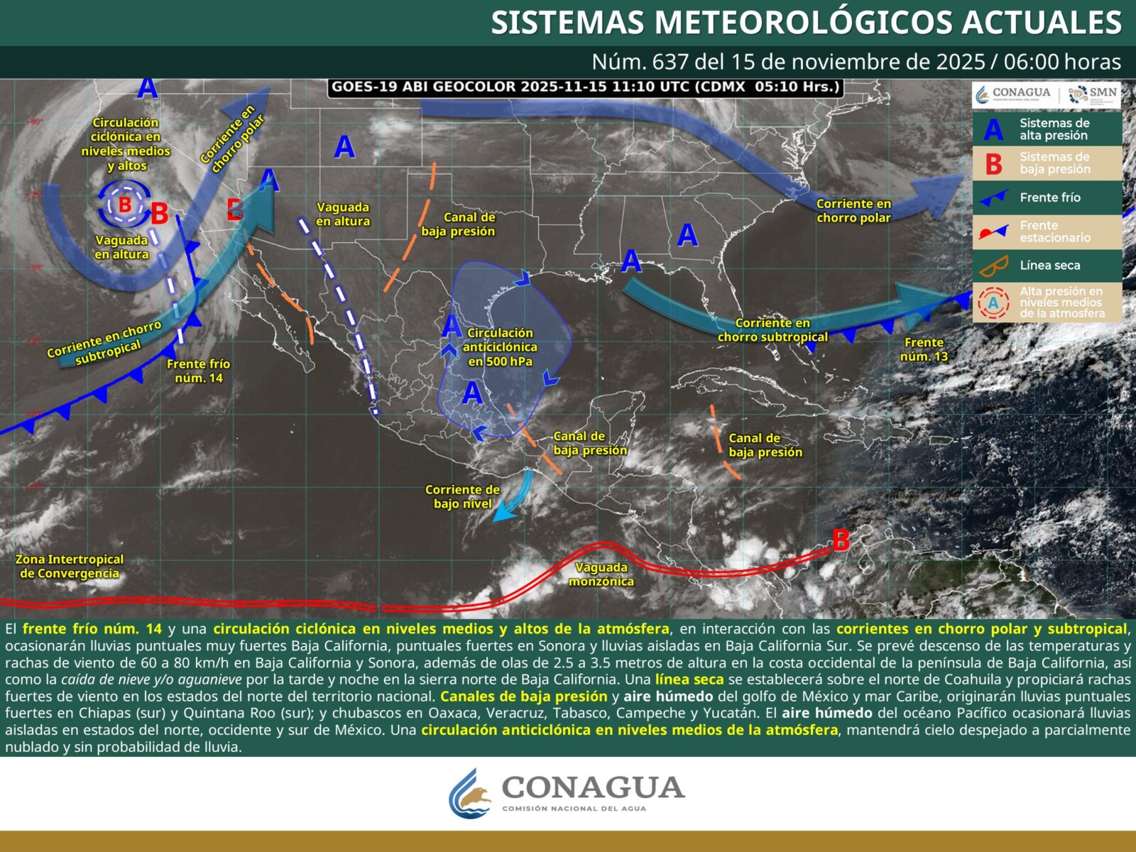 Ff 14 marca un giro drástico en el clima: bajas temperaturas, nevadas y riesgos costeros en el noroeste del país