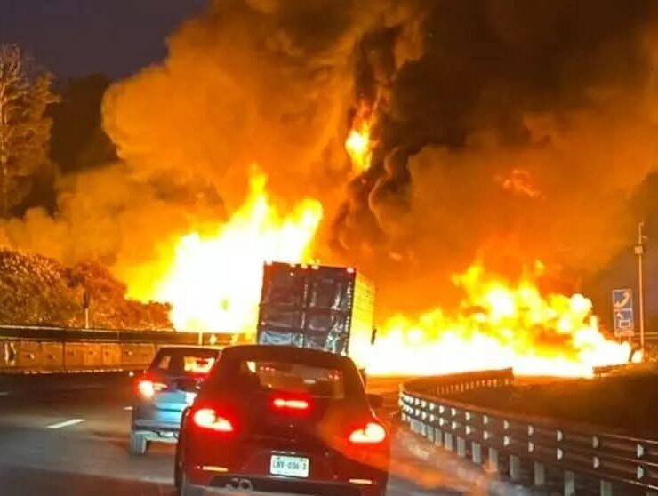 Explosión pipa México-Puebla detiene autopista