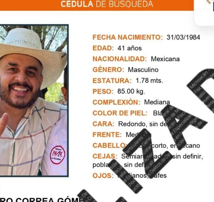 Localizan con vida al exalcalde de Zinapécuaro, Alejandro Correa Gómez