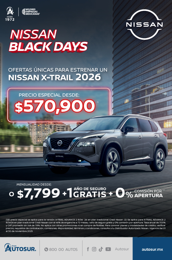 promoción nissan x-trail buen fin 2025