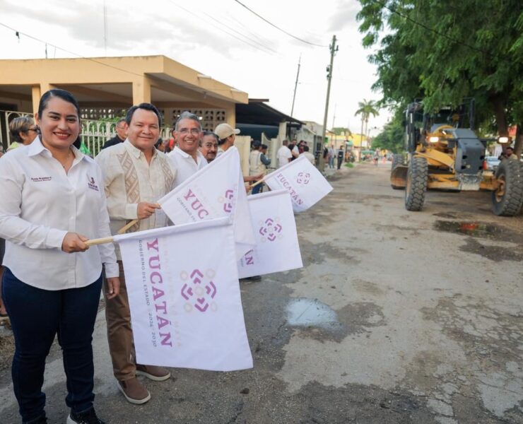 Plan Bienestar para Yucatán llega a Umán con obras de reconstrucción de calles