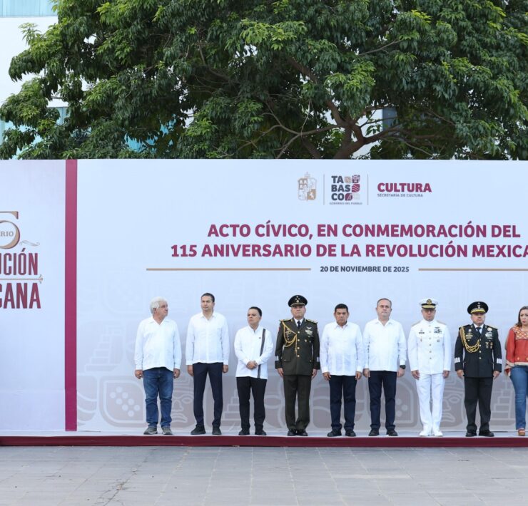 Rinden homenaje por el 115 aniversario de la Revolución Mexicana
