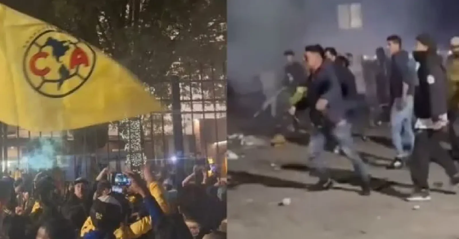 Violenta trifulca entre aficionados desata caos total