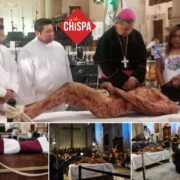 Miles de fieles llenan la Catedral de Mérida para ver la impactante escultura hiperrealista del "Hijo del Hombre"