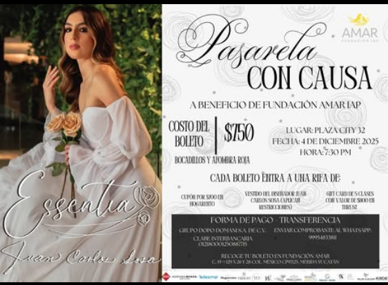 ESSENTIA: Pasarela con causa en Mérida impulsa la labor de Fundación AMAR del Sureste