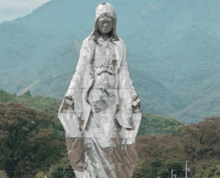 Alistan inauguración de la escultura de la Virgen de la Misericordia en Tamaulipas