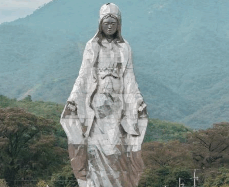 Alistan inauguración de la escultura de la Virgen de la Misericordia en Tamaulipas