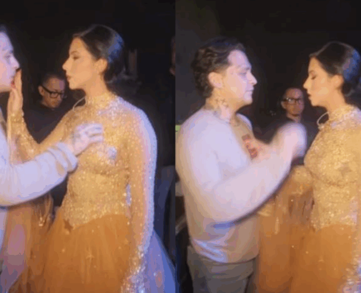 Ángela Aguilar le grita a Nodal en pleno concierto y él reacciona