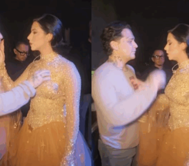 Ángela Aguilar le grita a Nodal en pleno concierto y él reacciona