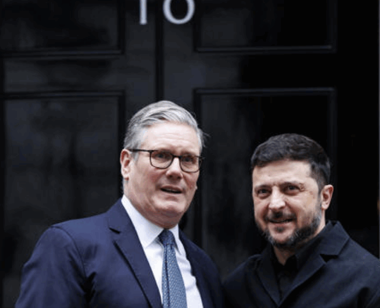 Starmer recibió a Zelenski, Macron y Merz para hablar de la paz