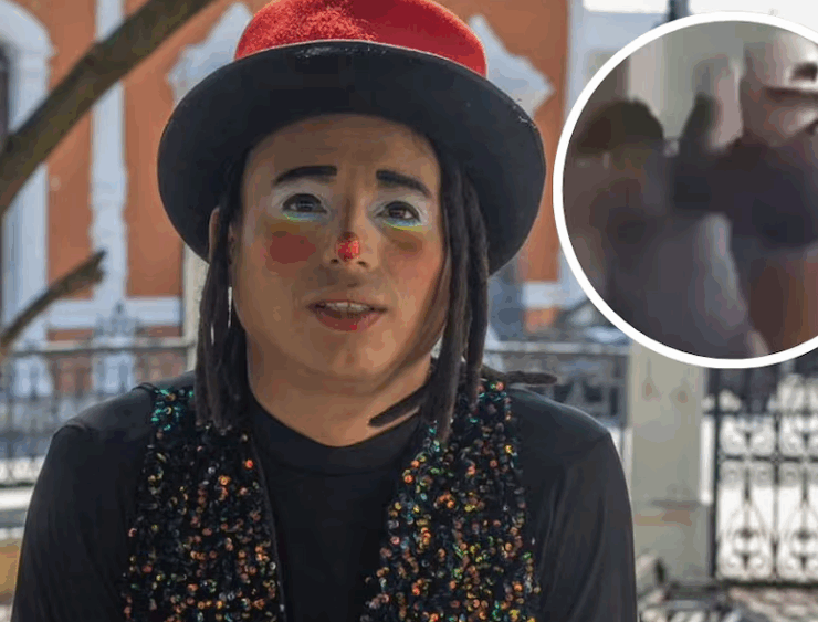 Payaso convierte posada en ring de pelea y el momento se hace viral