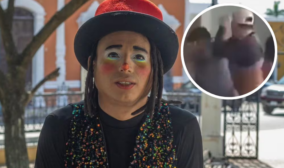 Payaso convierte posada en ring de pelea y el momento se hace viral