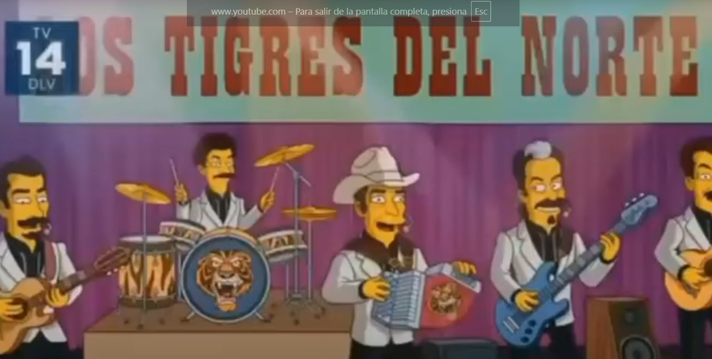 Así fue la colaboración de "Los Tigres del Norte" con los Simpson