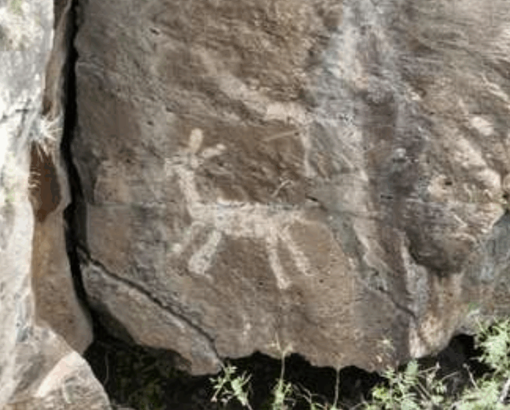 Descubren grabados milenarios en piedra durante trabajos del tren de Querétaro