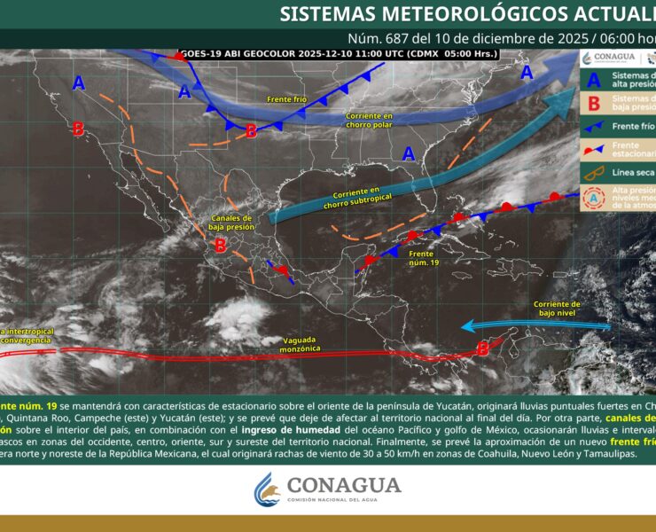 Frente frío en transición y nuevos sistemas atmosféricos activan alertas por lluvias, heladas y fuertes vientos en gran parte del país
