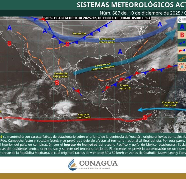 Frente frío en transición y nuevos sistemas atmosféricos activan alertas por lluvias, heladas y fuertes vientos en gran parte del país