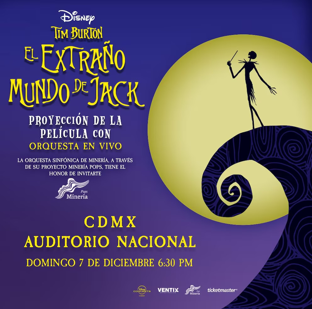 El Extraño Mundo de Jack’ será proyectada con orquesta en vivo: un espectáculo único