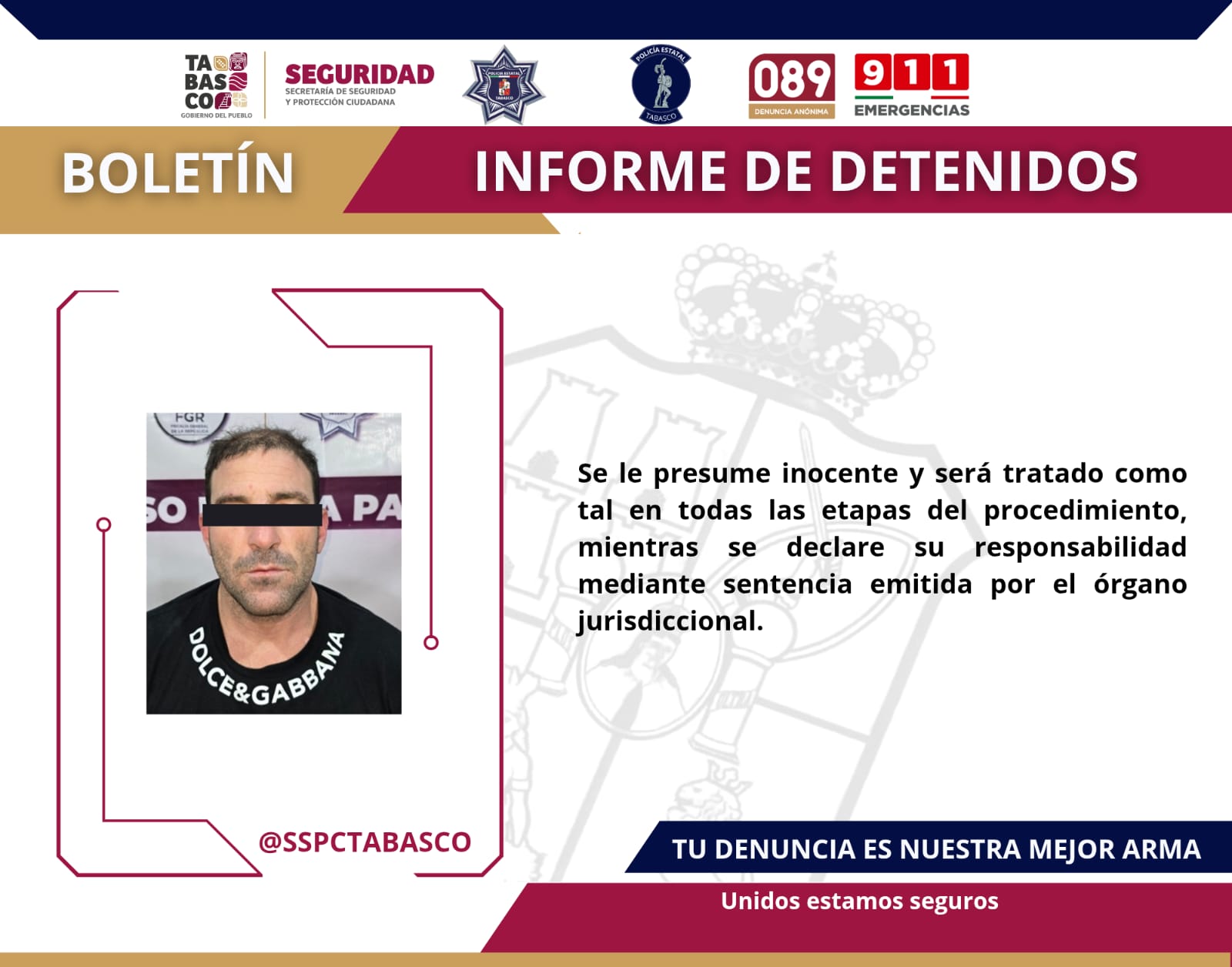 Personas detenidas