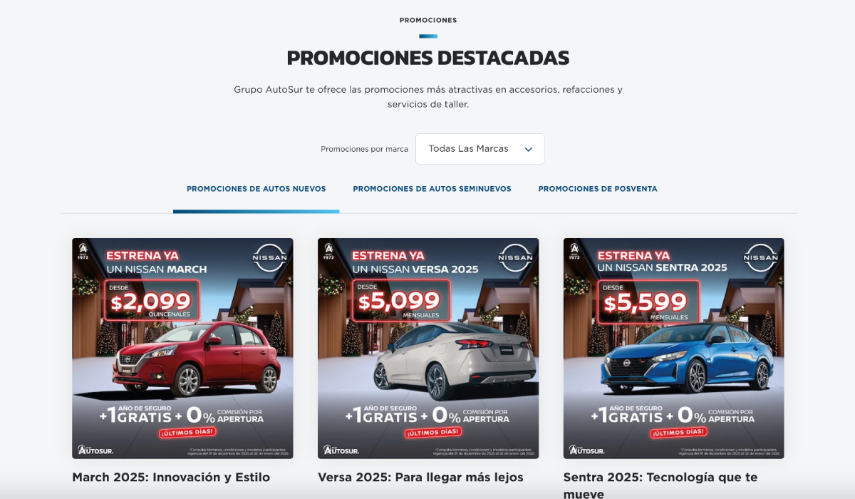 Promociones de autos nuevos con financiamiento accesible en México
